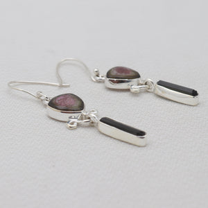 Watermelon Tourmaline Dangle Earrings