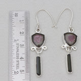 Watermelon Tourmaline Dangle Earrings