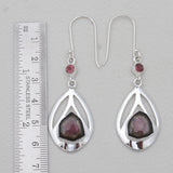 925 Sterling Silver  Watermelon Tourmaline Earrings