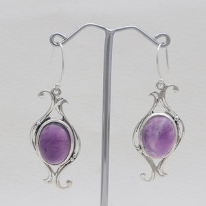 Amethyst Silver Earrings