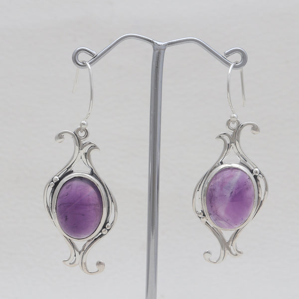 Amethyst Silver Earrings