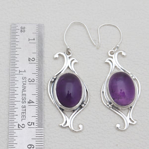 Amethyst Silver Earrings