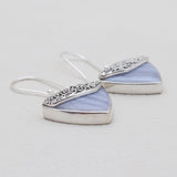 Blue Lace Agate Silver Jewelry Sets