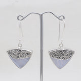Blue Lace Agate Silver Jewelry Sets
