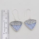 Blue Lace Agate Silver Jewelry Sets