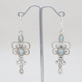 925 sterling Silver Blue Topaz Earrings