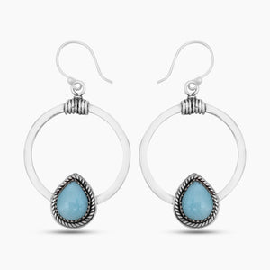 Larimar Silver Earring