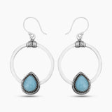 Larimar Silver Earring
