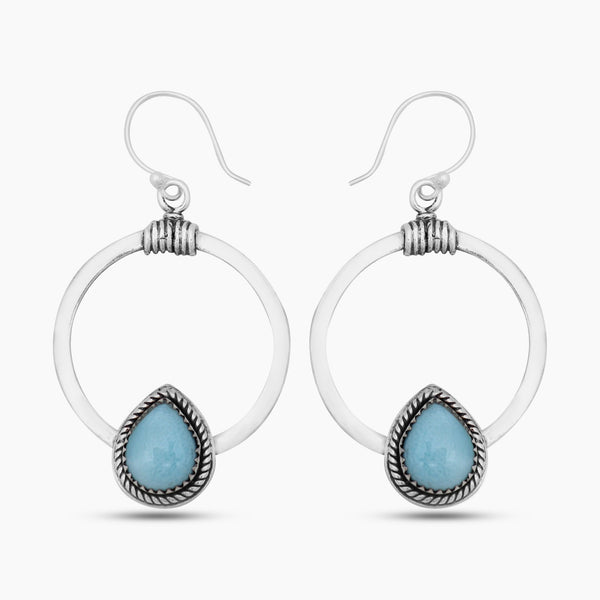Larimar Silver Earring
