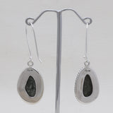 Coconut Druzy Silver Designer Dangle Earrings