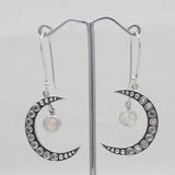 925 Sterling Silver Rainbow Moonstone Earrings