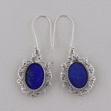 Natural Lapis lazuli Jewelry Set 925 Sterling Silver
