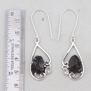 Shungite Silver Earrings