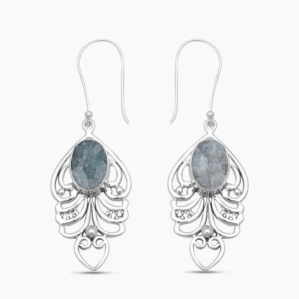 925 Sterling Silver Aquamarine Earrings