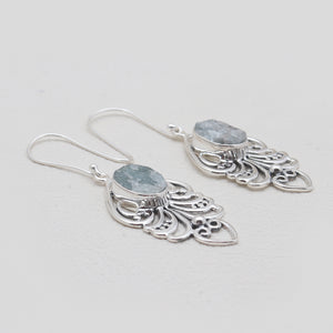 925 Sterling Silver Aquamarine Earrings