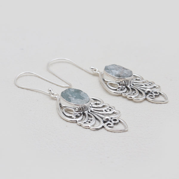 925 Sterling Silver Aquamarine Earrings