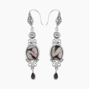 Peanut Wood Jasper Silver Jewelry Set