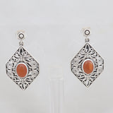 Carnelian Silver Earrings