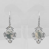 925 Sterling Silver Green Moss Agate Jewelry Sets