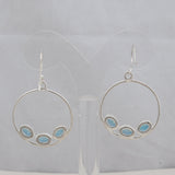 Blue Topaz Silver Earrings