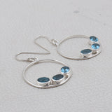 Blue Topaz Silver Earrings