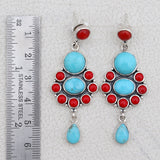 Mexican Turquoise Silver Earrings