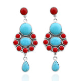 Mexican Turquoise Silver Earrings