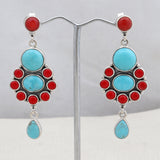 Mexican Turquoise Silver Earrings