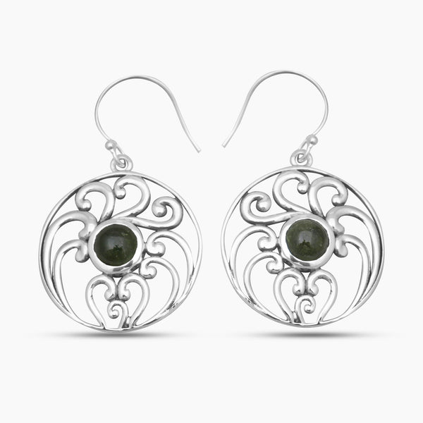 925 Sterling Silver Tourmaline Earrings