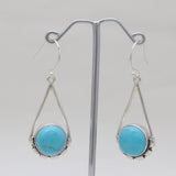 Kingman Turquoise Silver Earrings