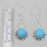 Kingman Turquoise Silver Earrings
