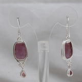 Multi Sapphire Silver Earring