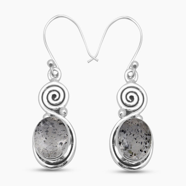 925 Sterling Silver Singing Quartz Earrings