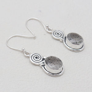925 Sterling Silver Singing Quartz Earrings