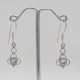Blue Topaz Silver Designer Dangle Earrings