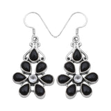 Black Onyx Silver Earrings