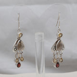 Natural Smoky Quartz Silver Earrings