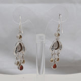 Natural Smoky Quartz Silver Earrings