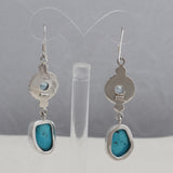 Natural Arizona Turquoise Silver Earrings