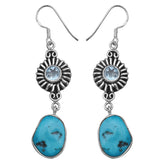 Natural Arizona Turquoise Silver Earrings