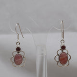 Rhodonite Silver Earrings