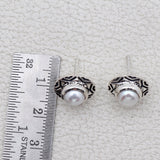 Natural Pearl Silver Earrings