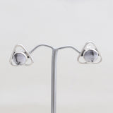Dendritic Opal Silver Studs Earrings