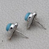 Larimar Silver Studs Earrings