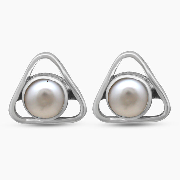 Larimar Silver Studs Earrings