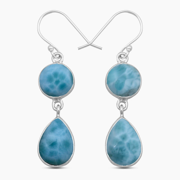 Larimar Silver Earrings