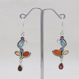 925 Sterling Silver Multistone Earrings