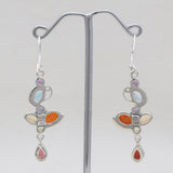 925 Sterling Silver Multistone Earrings
