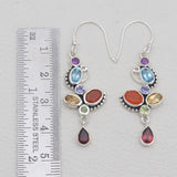 925 Sterling Silver Multistone Earrings