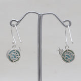 925 Sterling Silver Designer Larimar Earrings
